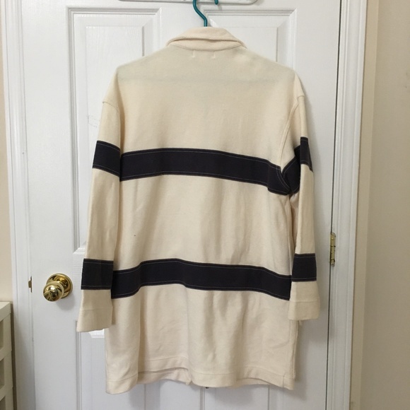 Vintage Jones New York Cream Navy Coat - Picture 2 of 2